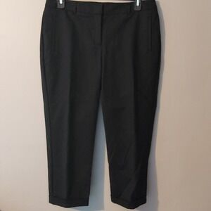 NWOT Women's So Slimming by Chico's black stretch‎ tapered leg crop pants Size 2